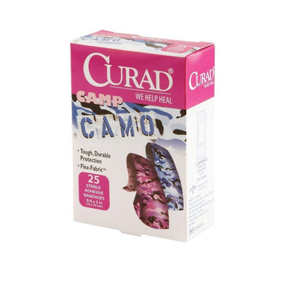 Bandages adhésifs Curad Camp Camo - 25 unités