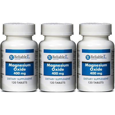 Óxido de Magnesio de Reliable-1 Laboratories – 400 mg (120 Tabletas)