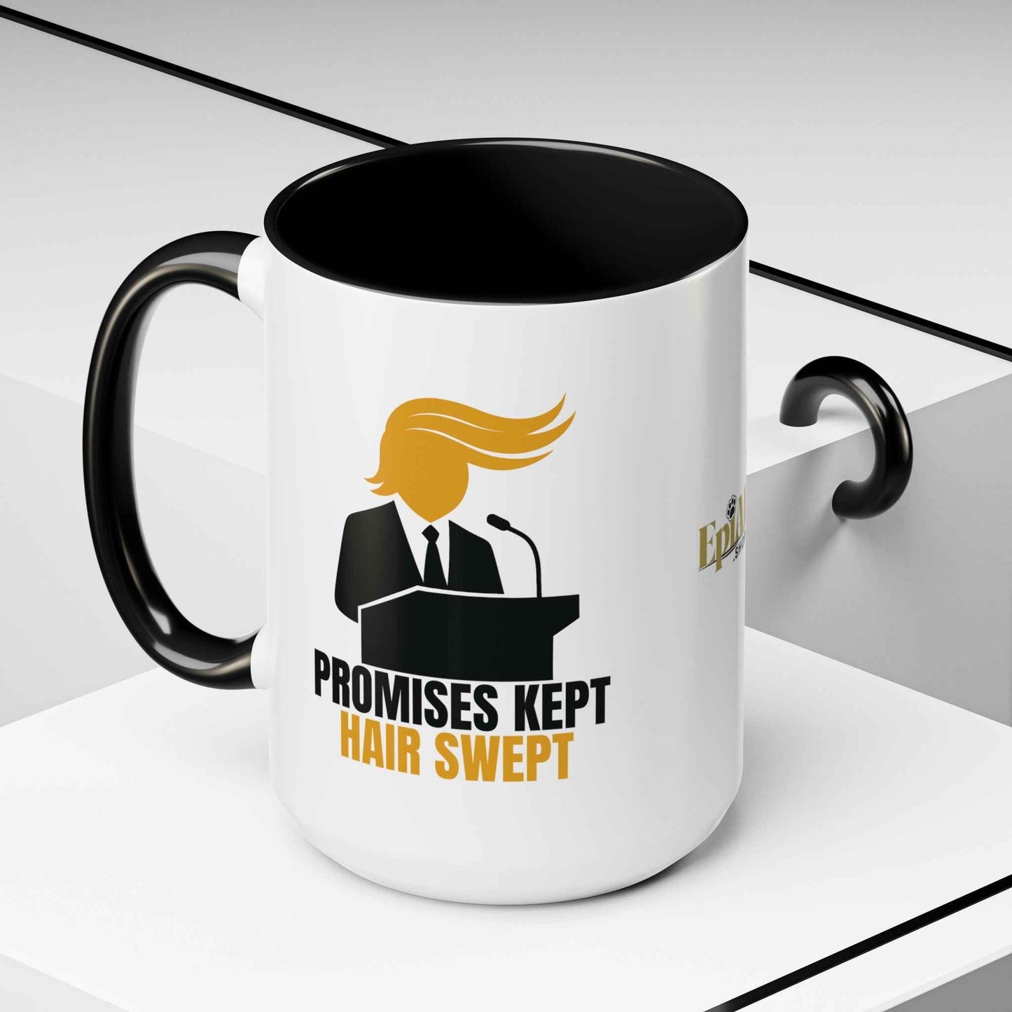 Promises Kept, Hair Swept Two-Tone Coffee Mug