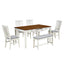 Conjunto de Mesa de Comedor de Madera de 6 Piezas TOPMAX de Estilo Mid-Century
