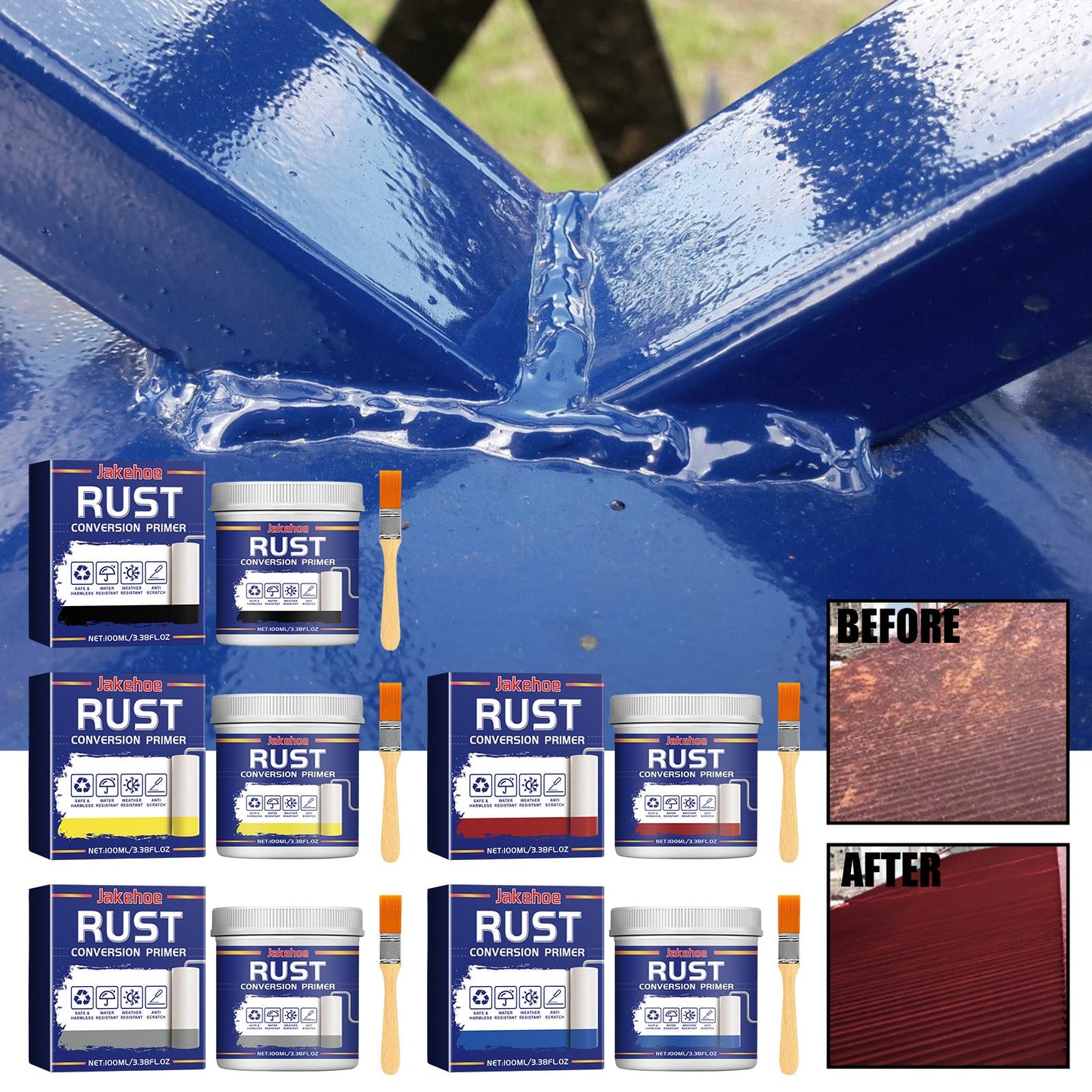 Rust Conversion Primer, Iron Door Metal Gear Bracket Rust Stair Handrail Corrosion Remover - Korvel
