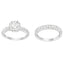 Bague de fiançailles en diamant taille ronde en or blanc 14K 1 ct. TDW