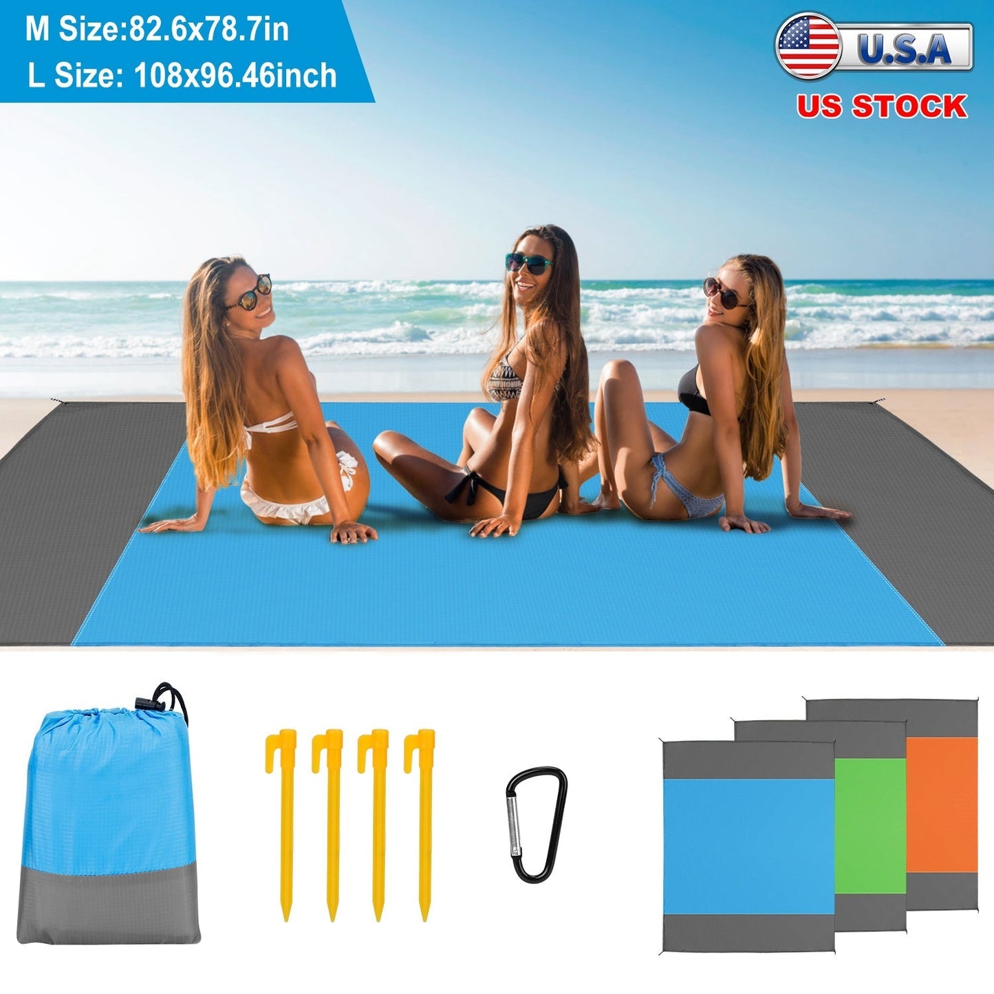 Sand Proof Picnic Blanket - Water Resistant & Foldable for Outdoor Fun