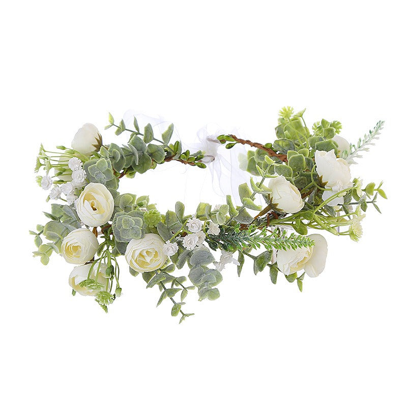 Elegant Forest Style Flower Wreath Headband