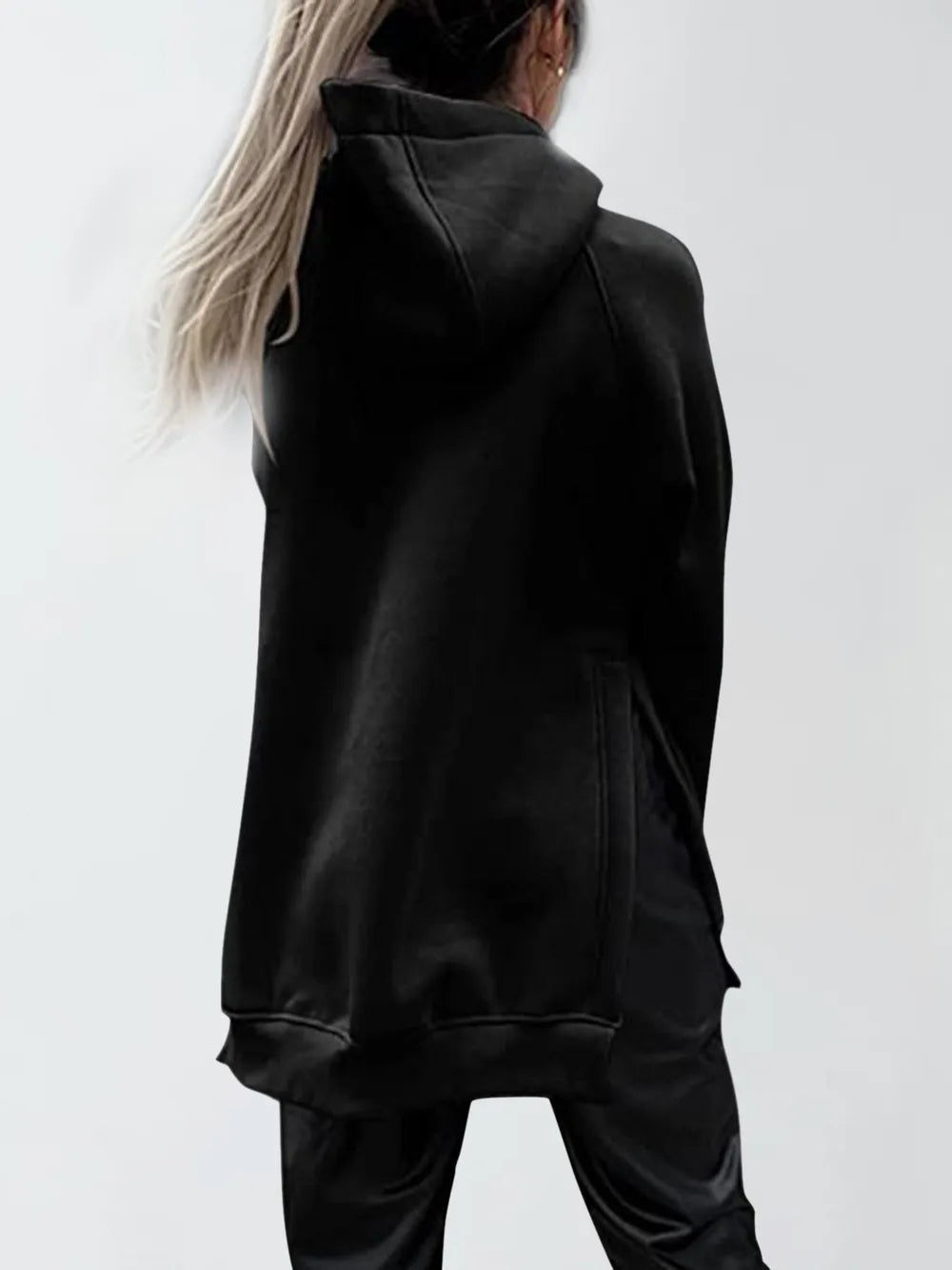 Sudadera con Capucha de Manga Raglán y Bolsillos Laterales
