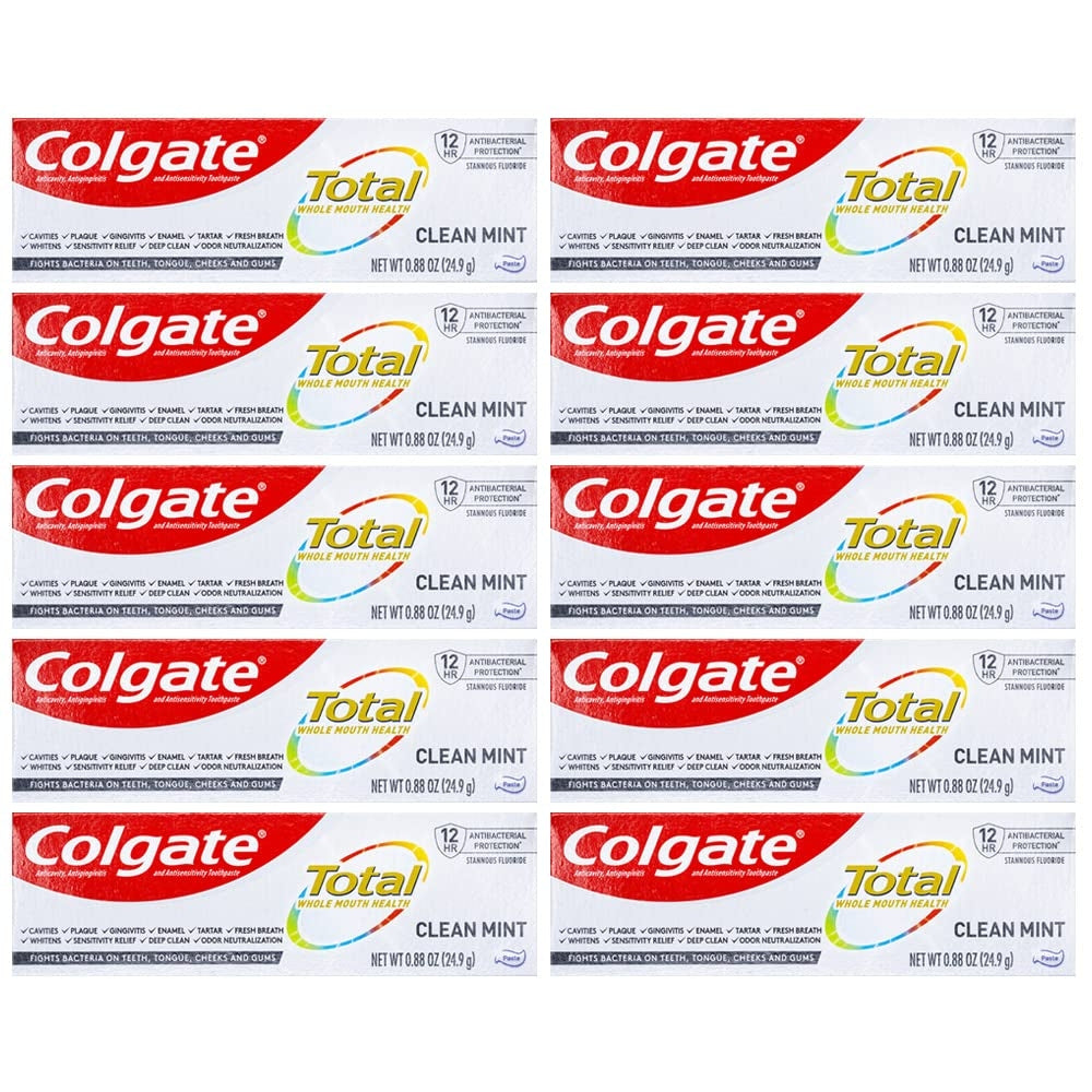 Colgate Total Clean Mint Toothpaste - Travel Size, 0.88 Ounce