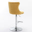 Taburetes de Bar Ajustables Modernos con Base de Cromo - Set de 2