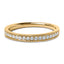 Bague de mariage en or jaune 14K avec diamants ronds de 1/4 cttw - Taille 6.5