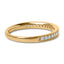 Bague de mariage en or jaune 14K avec diamants ronds de 1/4 cttw - Taille 6.5