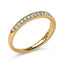 Bague de mariage en or jaune 14K avec diamants ronds de 1/4 cttw - Taille 6.5