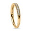 Bague de mariage en or jaune 14K avec diamants ronds de 1/4 cttw - Taille 6.5