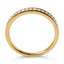 Bague de mariage en or jaune 14K avec diamants ronds de 1/4 cttw - Taille 6.5