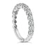 14K White Gold Round Diamond Prong Set Wedding Band