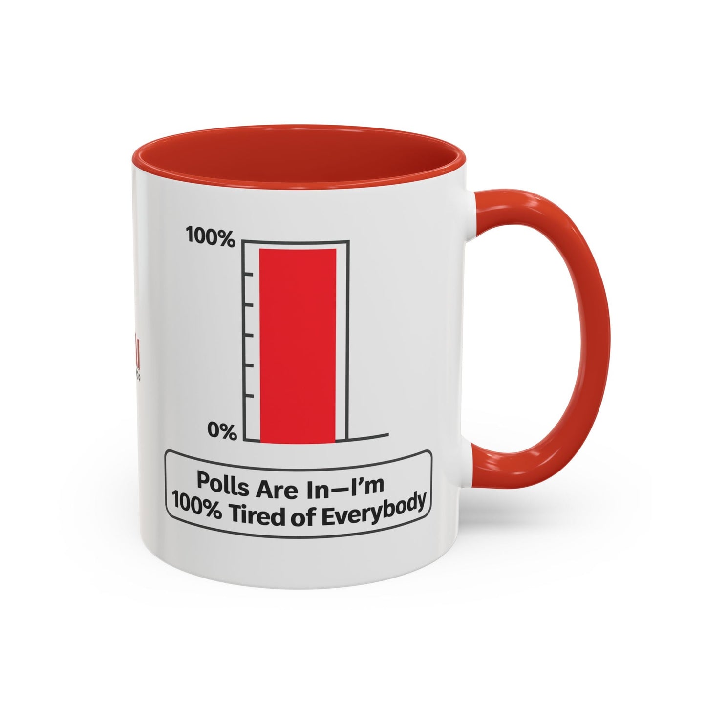 Taza de Parodia Política - 100% Cansado de Todos