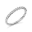 14K White Gold Round Diamond Prong Set Wedding Band