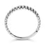 14K White Gold Round Diamond Prong Set Wedding Band