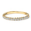 14K White Gold Round Diamond Prong Set Wedding Band