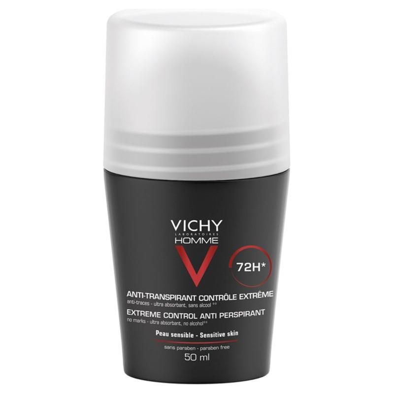 Desodorante Roll-on Vichy Homme 72 Horas para Piel Sensible - 50 ml