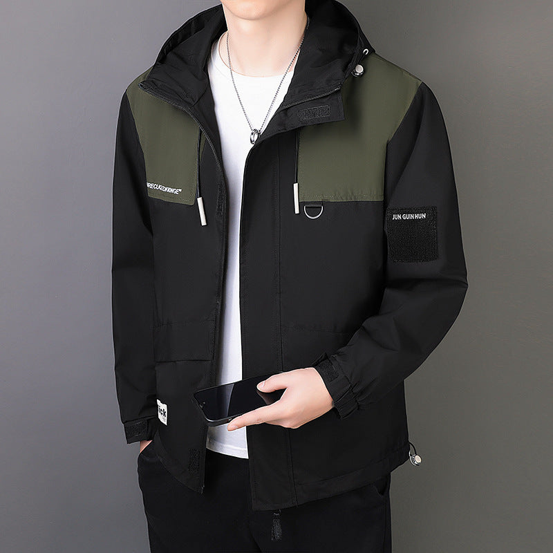 Men's Windproof Hooded Jacket - Outdoor Waterproof Sport Jacket