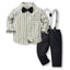 Children's Multi-Color Plaid Long Sleeve Cotton Suit