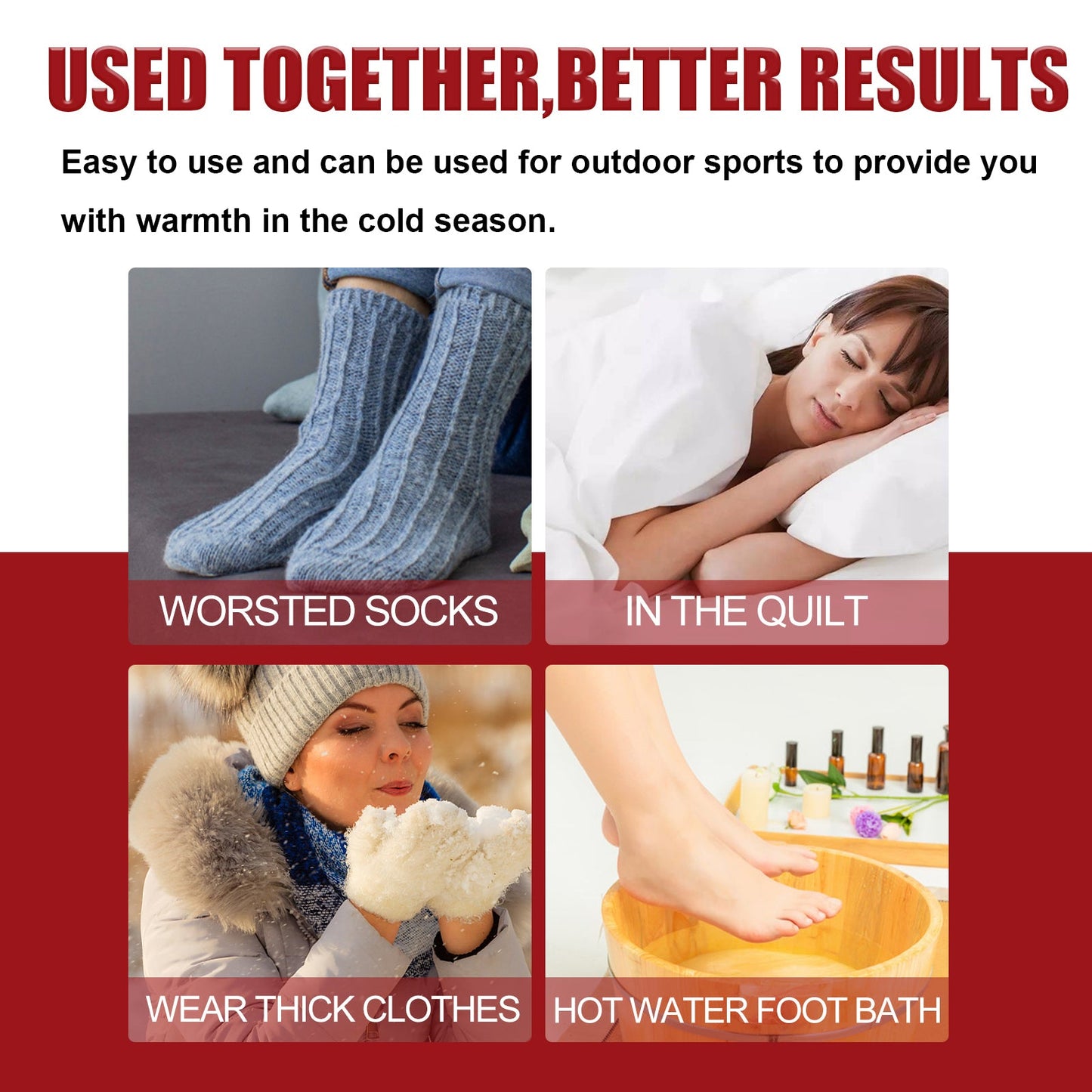 Self-Heating Portable Foot Warmer Pad for Comfort