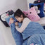 Double sided Arctic fleece pillow with embroidered fabric, dual-use office car nap blanket cushion - Korvel