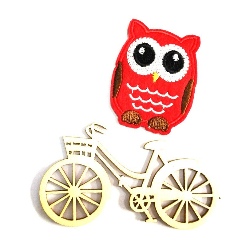 6pcs Owl Embroidered Iron-On Patches for Creative Projects