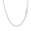 Cadena de cuerda cortada con diamante de oro blanco de 10k 1.5mm
