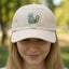 Floral Cat Embroidered Baseball Cap