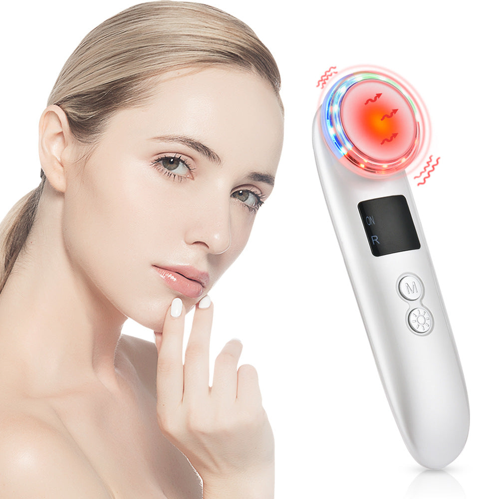 Ultrasound Introduction Instrument HailiCare Positive And Negative Ion Three-Color Light And Warm Cleaning Beauty Instrument - Korvel