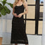 Robe Midi Cami en Dentelle à Col Scoop Élégante pour Femmes