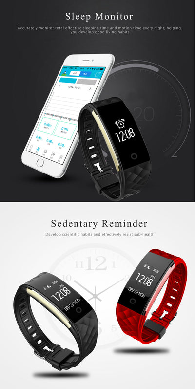 S2 Smart Wristband Heart Rate Monitor IP67 Sport Fitness Bracelet Tracker Smartband Bluetooth For Android IOS PK miband 2 - Korvel