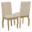 TREXM 5-Piece Farmhouse Dining Table Set Wood Round Extendable Dining Table and 4 Upholstered Dining Chairs (Natural Wood Wash) - Korvel