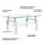 White Coffee Table Clear Coffee Table Modern Side Center Tables for Living Room Living Room Furniture - Korvel