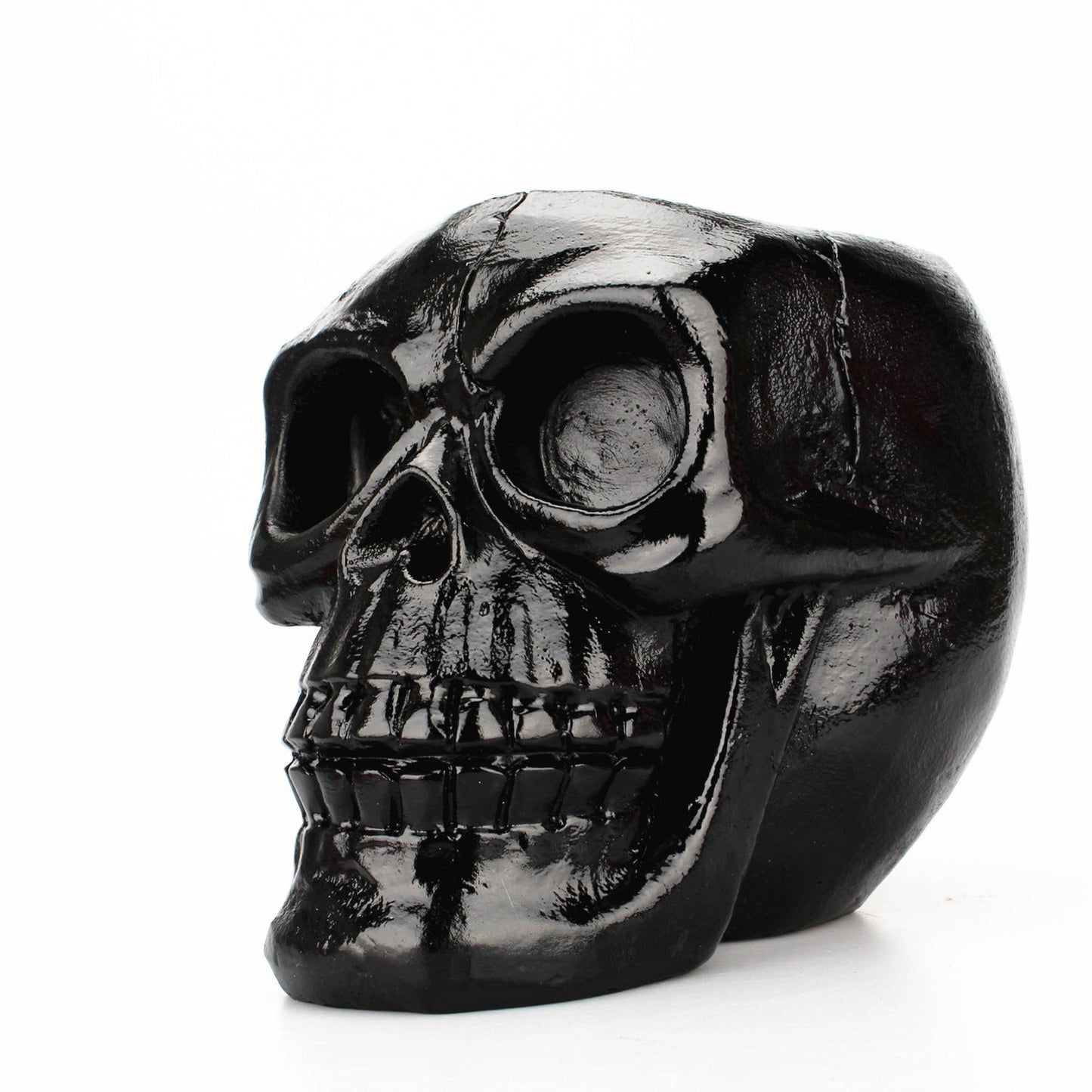 Soporte para bolígrafos con diseño de calavera negra