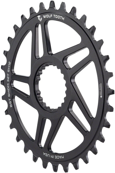 Plato de cadena de montaje directo Wolf Tooth - 34t Shimano DM para bielas Boost