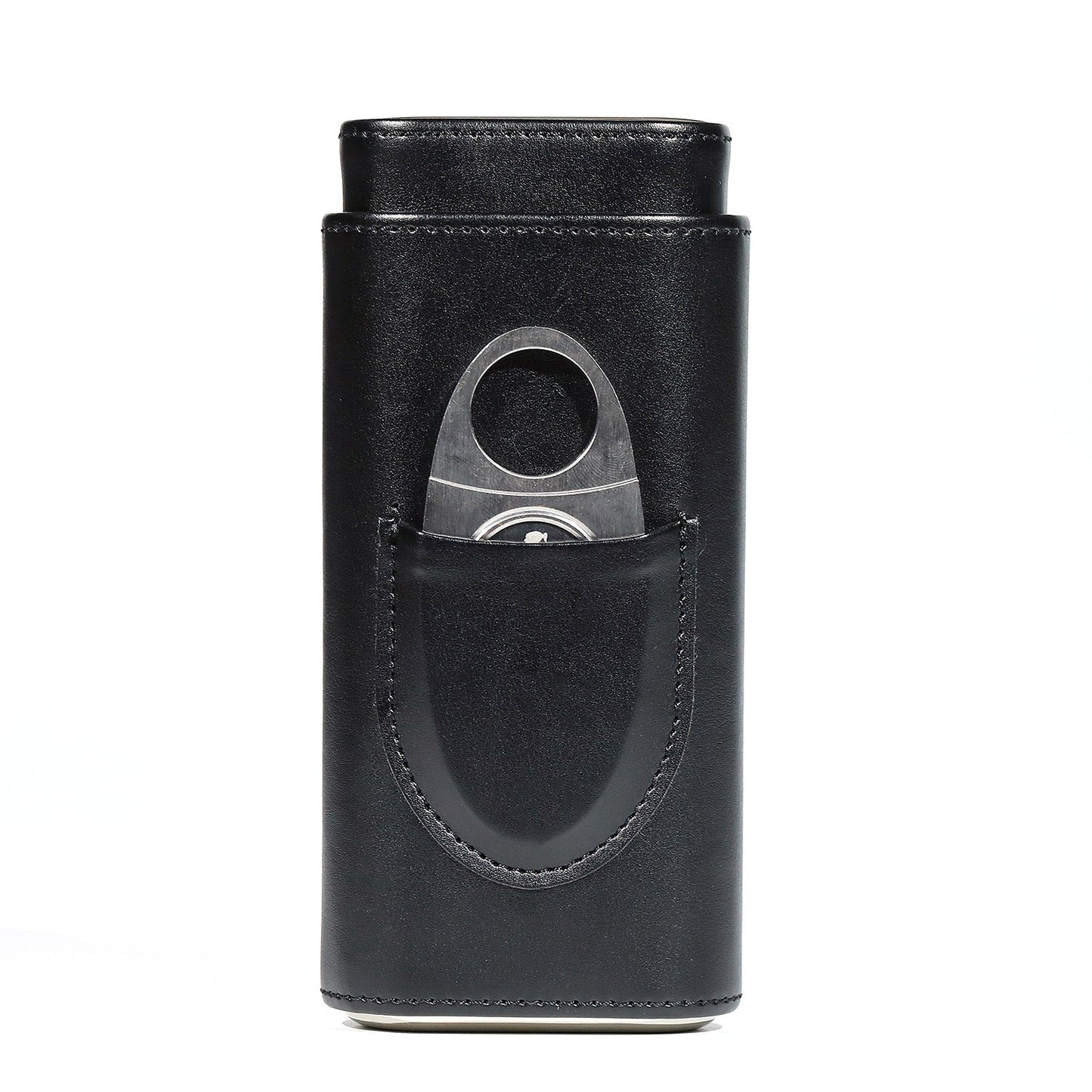 Boîte à cigares en cuir premium avec humidor en bois de cèdre