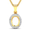 0.22 Carat Diamond 14K Yellow Gold Semi Mount Pendant