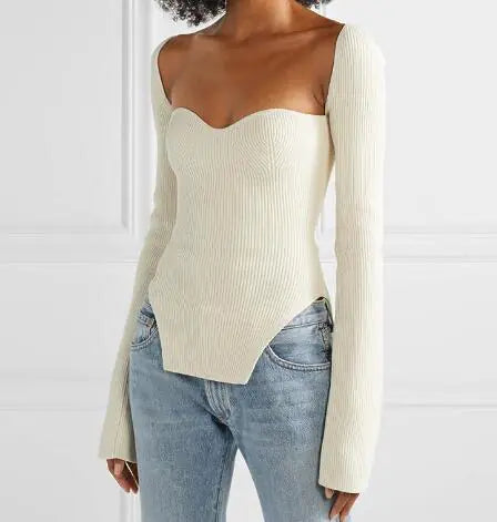 Women's Long Sleeve Knitted Pullover