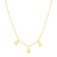 14k Yellow Gold Mom Necklace with Circle Drops