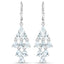 3.96 Carat Genuine Aquamarine Sterling Silver Earrings