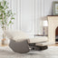 Modern rocking chair recliner, comfortable cushioned recliner with footstool, gray - Korvel