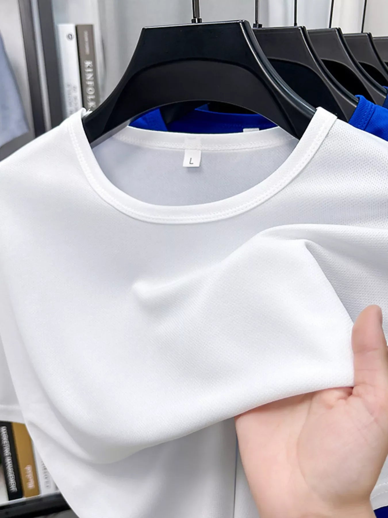 Camiseta de Manga Corta de Cuello Redondo para Hombre en Tallas Grandes
