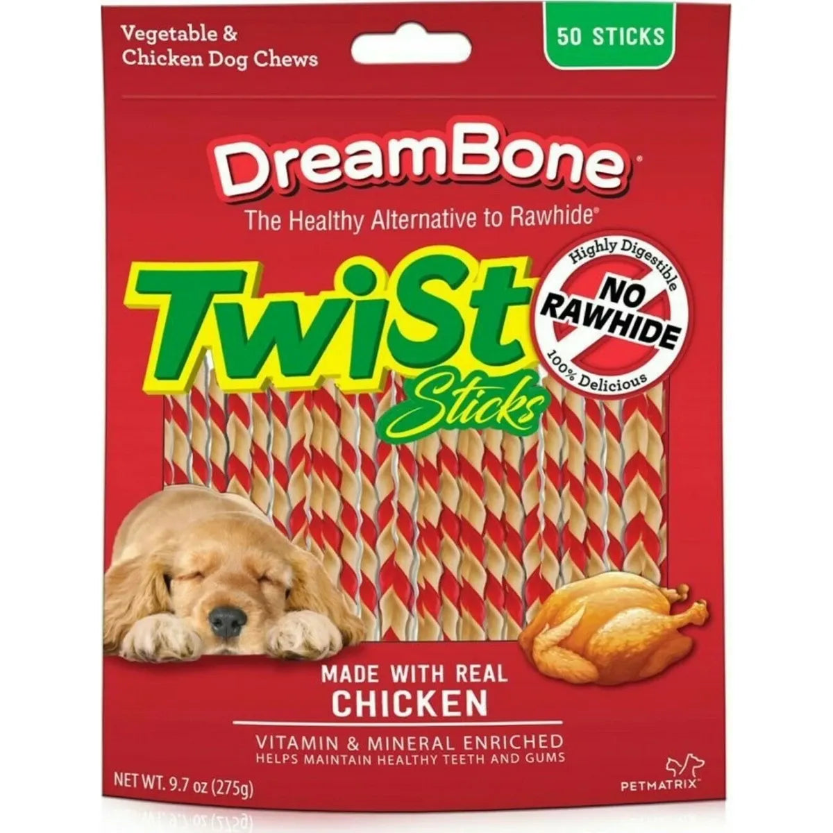 Bâtonnets torsadés DreamBone – Friandises pour chiens sans peau de bête