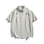 Letter embroidery loose casual short sleeved shirt for men - Korvel