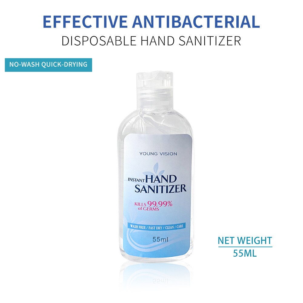 55ml Anti Virus Alcohol Hand Sanitizer Anti Bacteria Moisturizing Aloe Vera Hand Wash Disinfectant Gel Disposable Soap Skin Care - Korvel