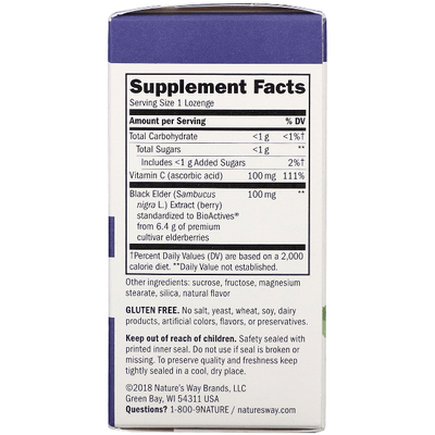 Nature's Way Sambucus Standardized Elderberry Lozenges - 30 Count