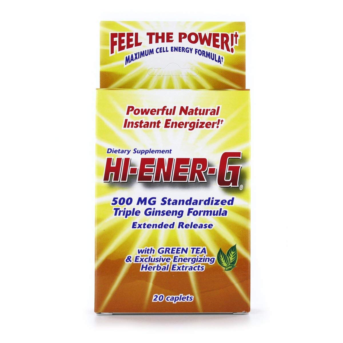 Fórmula Triple Ginseng Hi-Ener-G® – 500 mg de Soporte Energético en Capletas