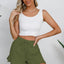 Women's cotton and linen shorts with ruffled edges and drawstring casual pants for women - Korvel