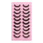 New Russian Volume False Eyelashes DD Curved Thick Eyelashes Ten Pairs Of Chemical Fiber Natural Charm Eyelashes - Korvel